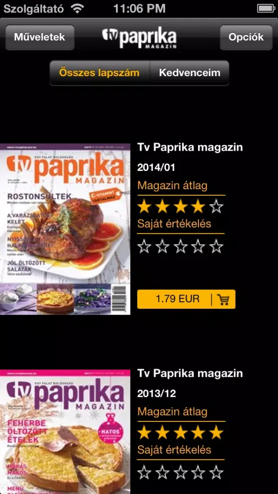 Скриншоты TV Paprika Magazin