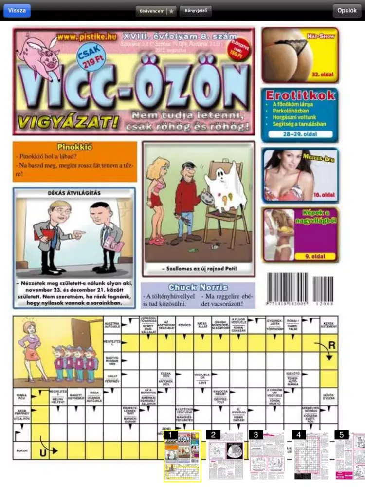 ภาพหน้าจอของ Viccözön viccújság iPad 
