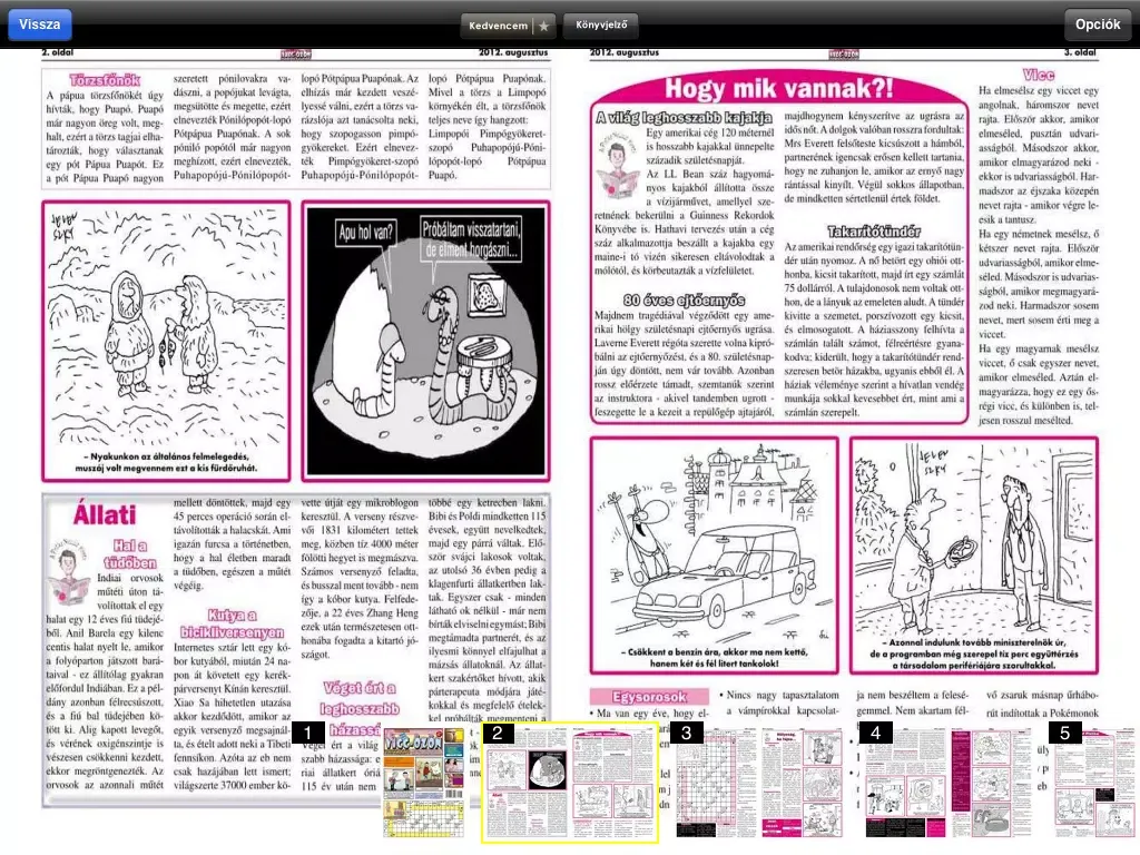 ภาพหน้าจอของ Viccözön viccújság iPad 