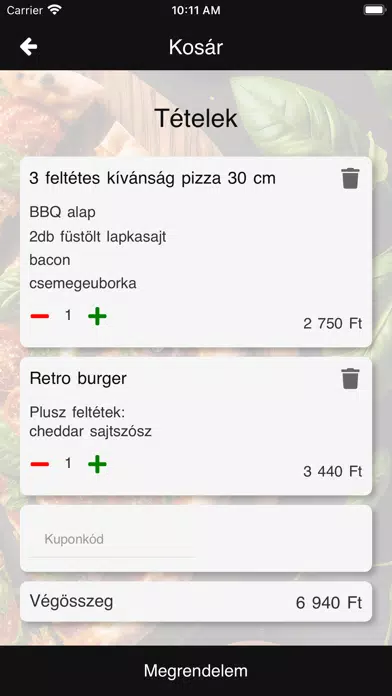 Dzsungel Étterem és Pizzéria应用截图