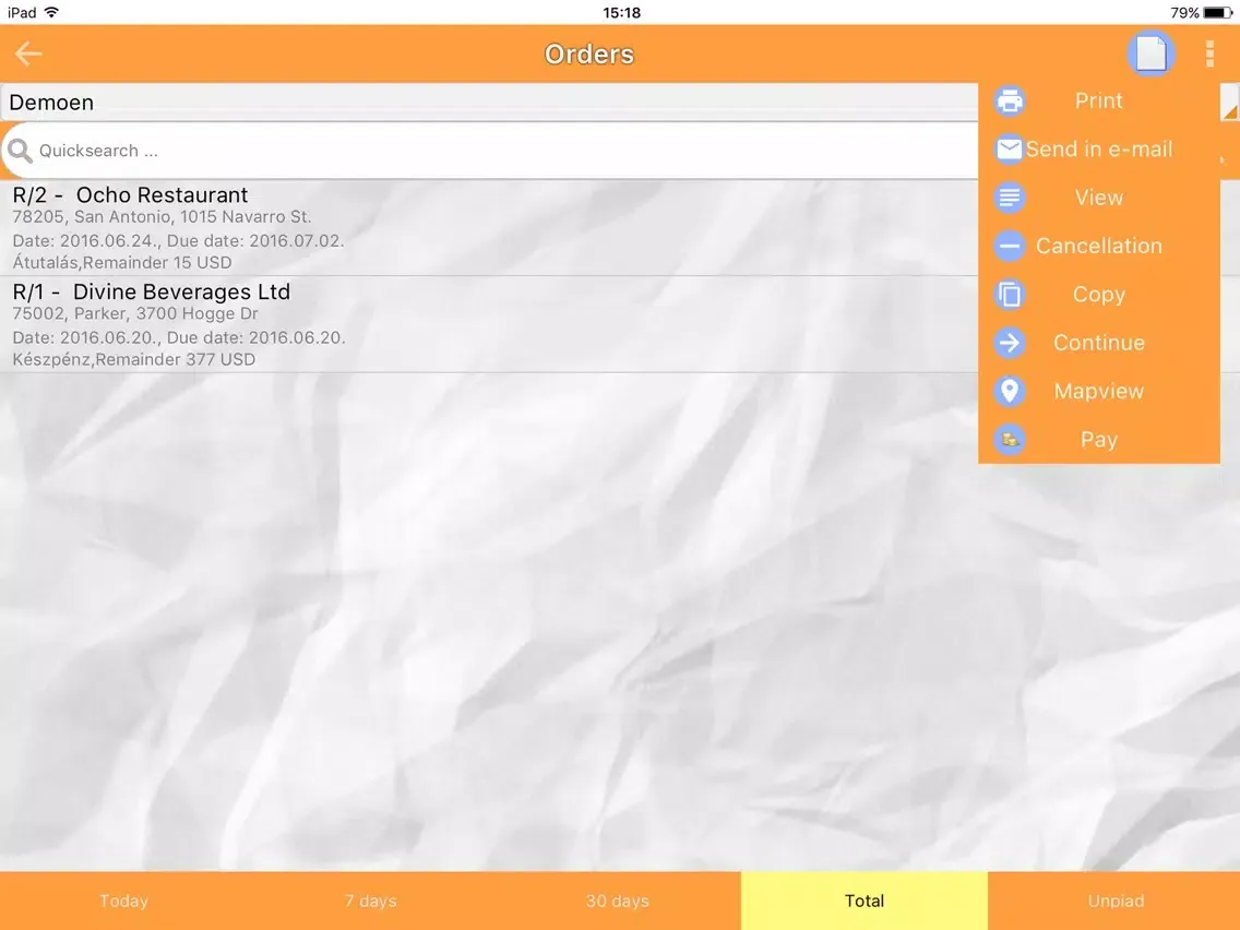 SalesRep-CRM iPad  Ekran Görüntüleri