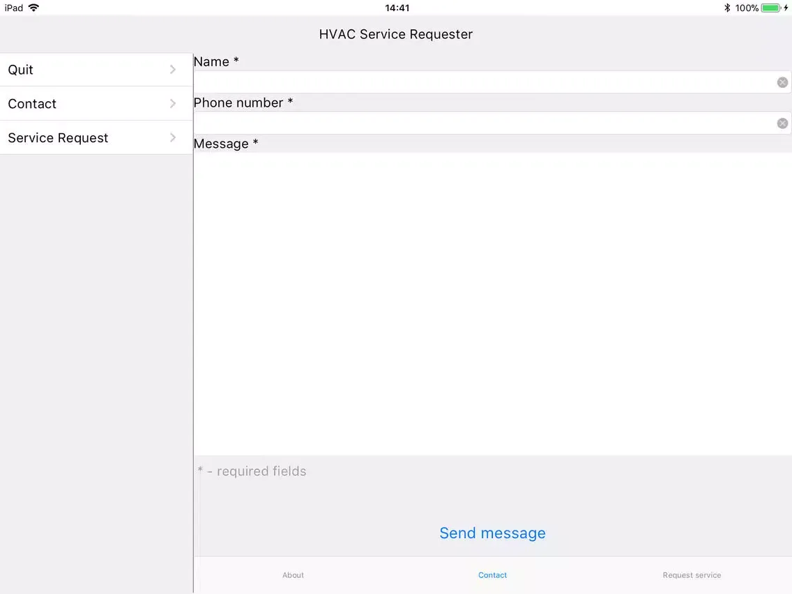 Capturas de pantalla de Service Requester iPad 