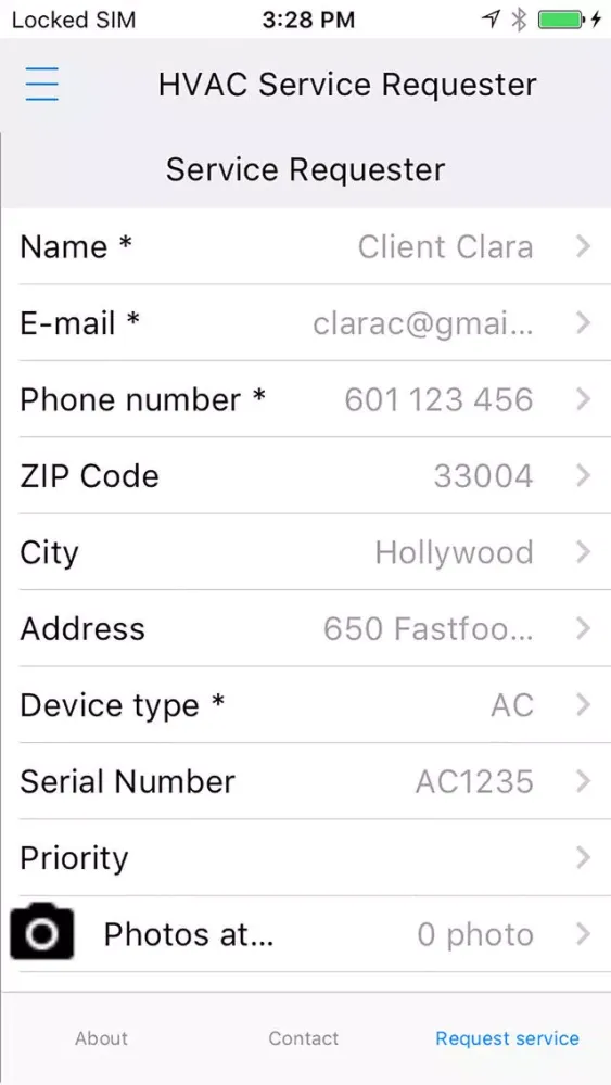 Capturas de pantalla de Service Requester