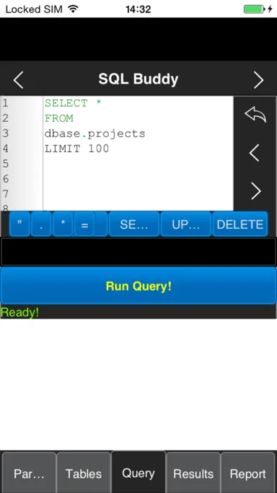 ภาพหน้าจอของ SQLBuddy