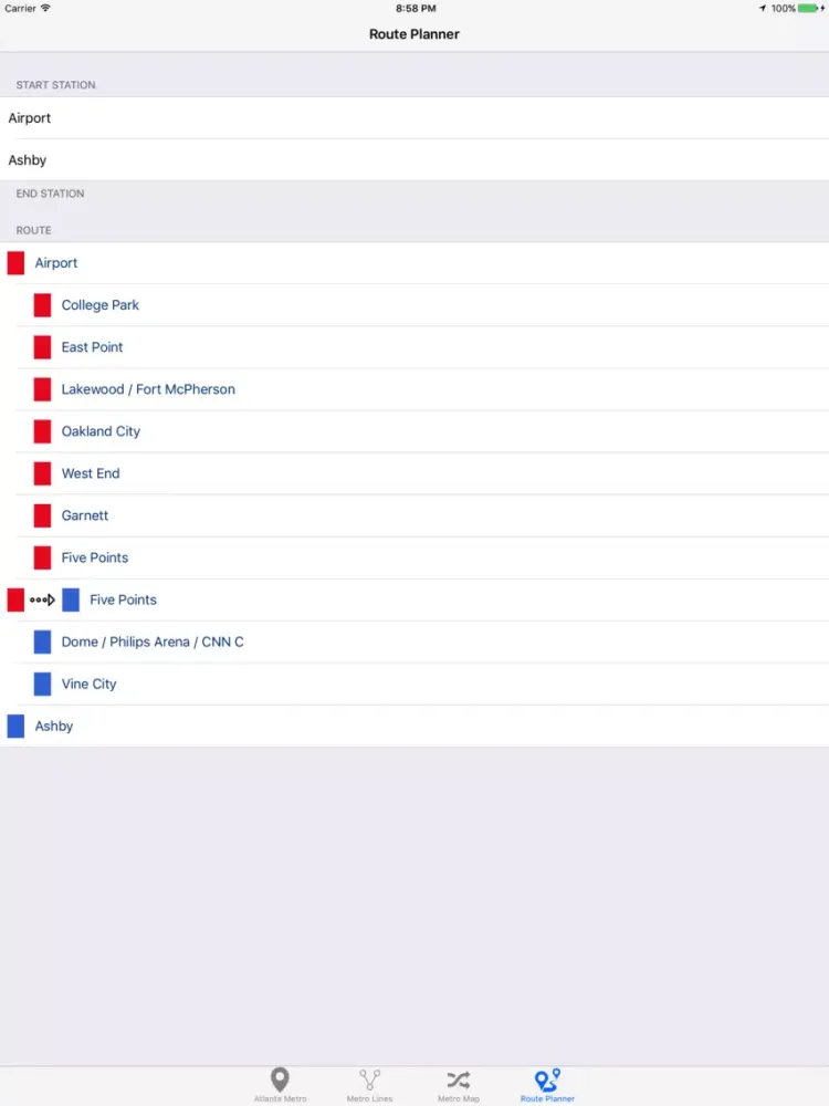 Atlanta Metro iPad 应用截图