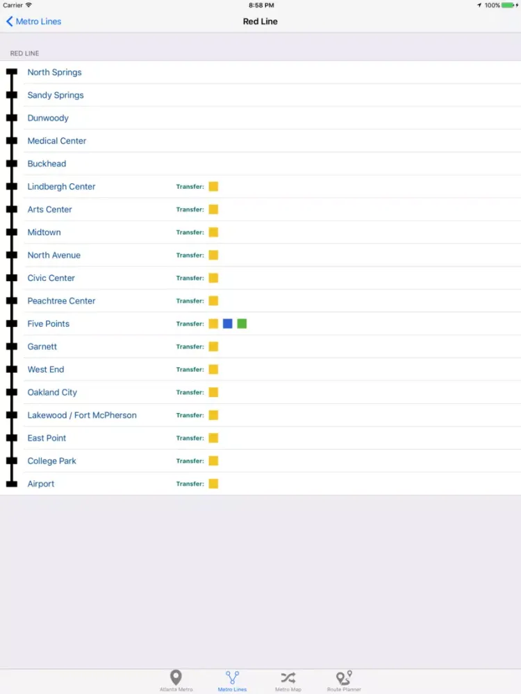 Atlanta Metro iPad 应用截图