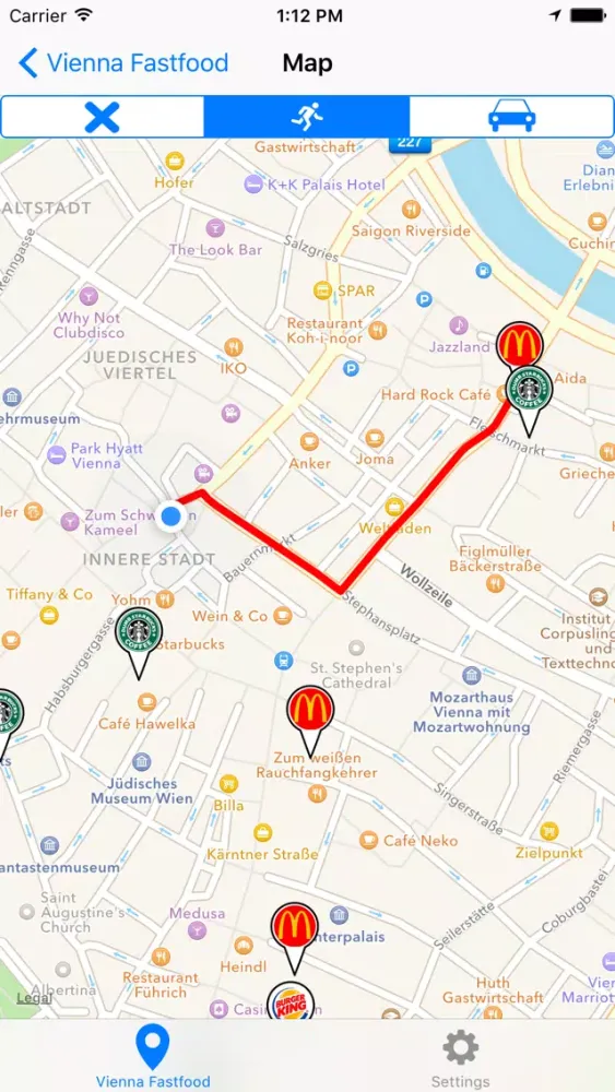 Tangkapan skrin Vienna Fastfood