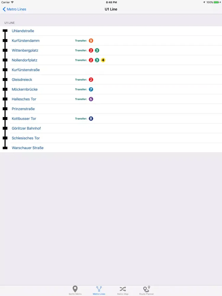 Berlin Metro & Subway iPad  Screenshots