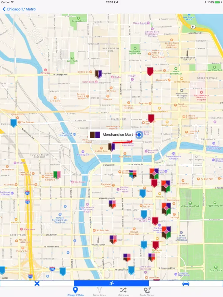 Chicago 'L' - Metro Map iPad  Ekran Görüntüleri