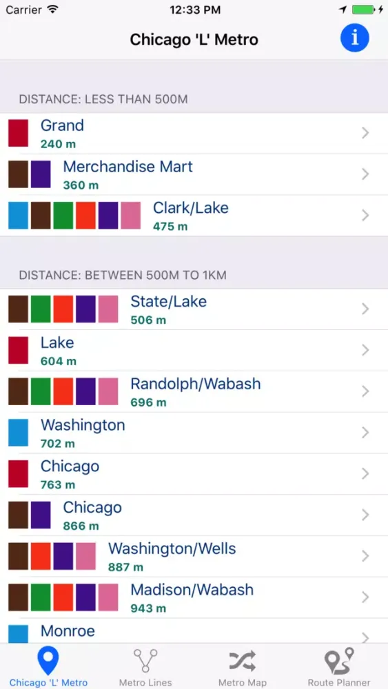 Chicago 'L' - Metro Map Ekran Görüntüleri