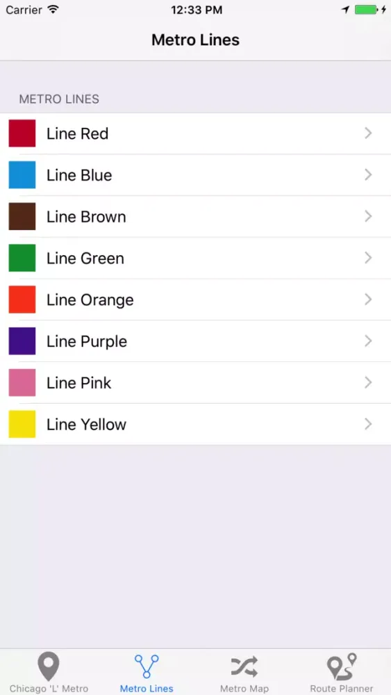 Chicago 'L' - Metro Map Ekran Görüntüleri