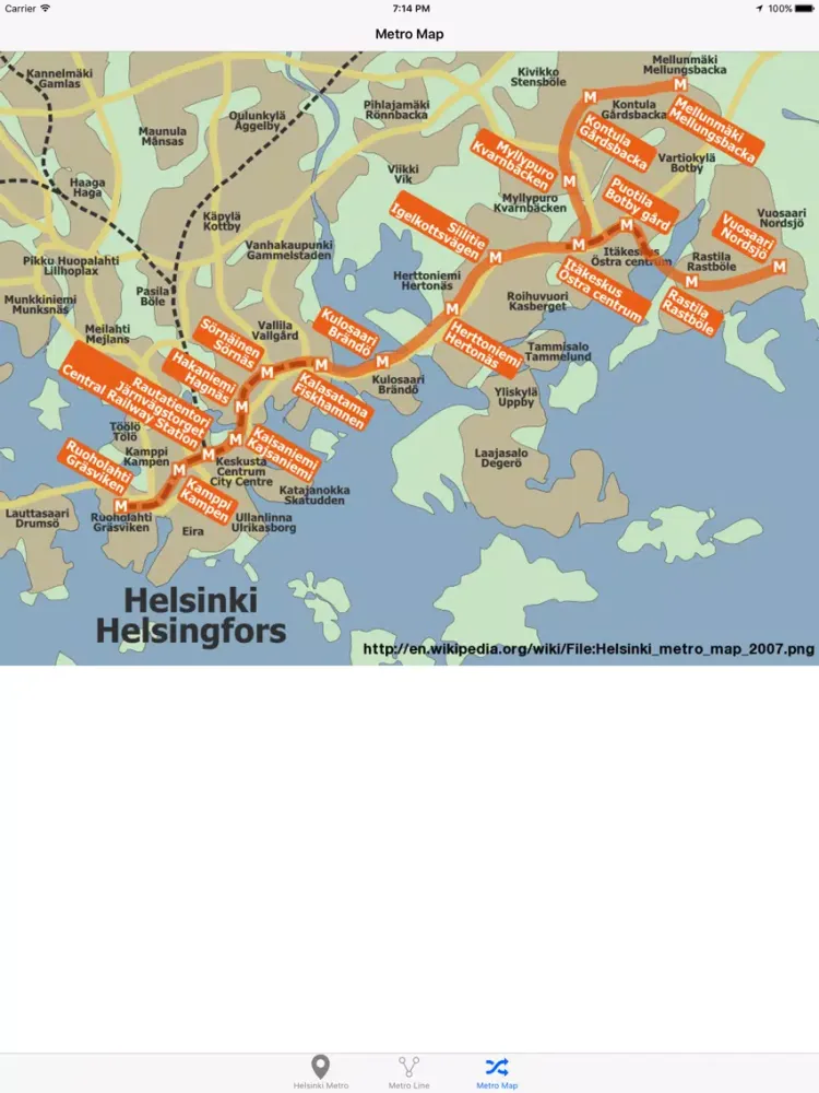 Zrzuty ekranu Helsinki Metro & Subway iPad 