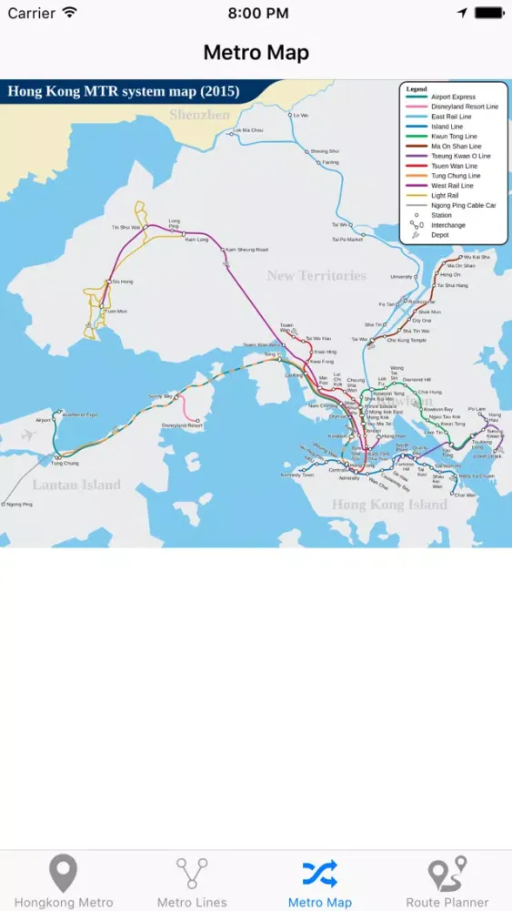 Capturas de pantalla de Hongkong Metro MTR