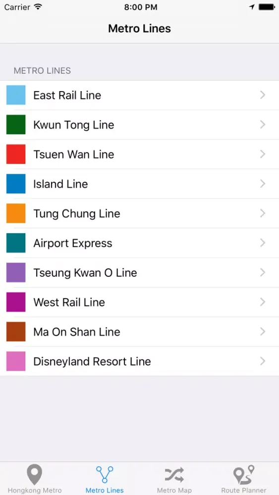 Capturas de pantalla de Hongkong Metro MTR