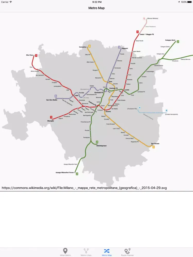Milan iMetro iPad  Ekran Görüntüleri