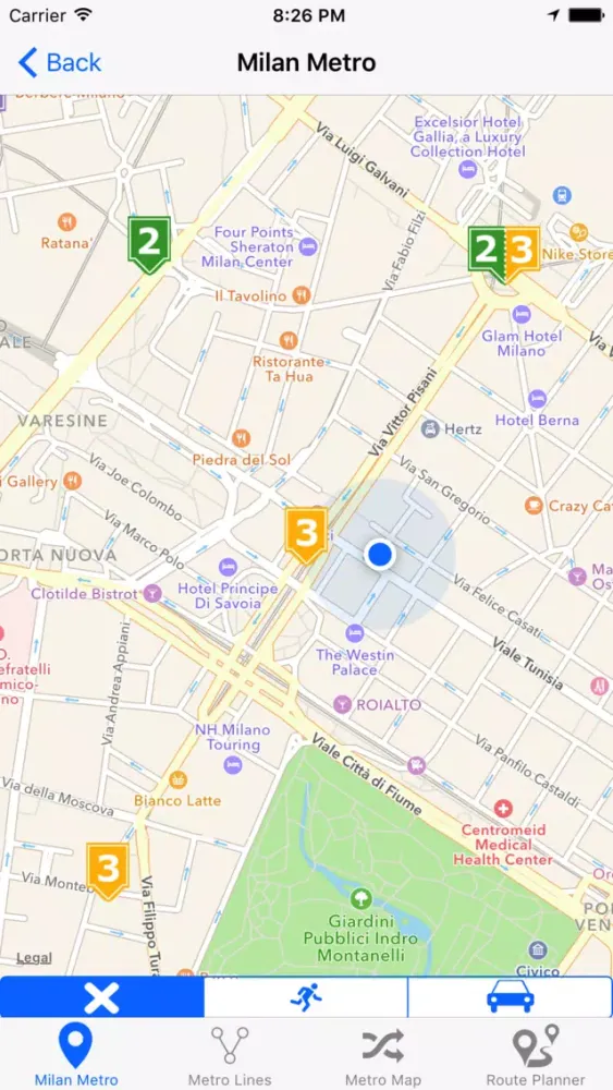 Milan iMetro Ekran Görüntüleri