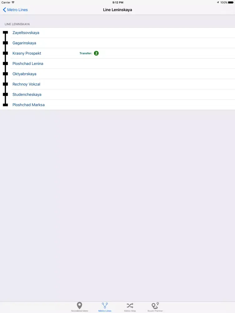 Capturas de pantalla de Novosibirsk Metro iPad 