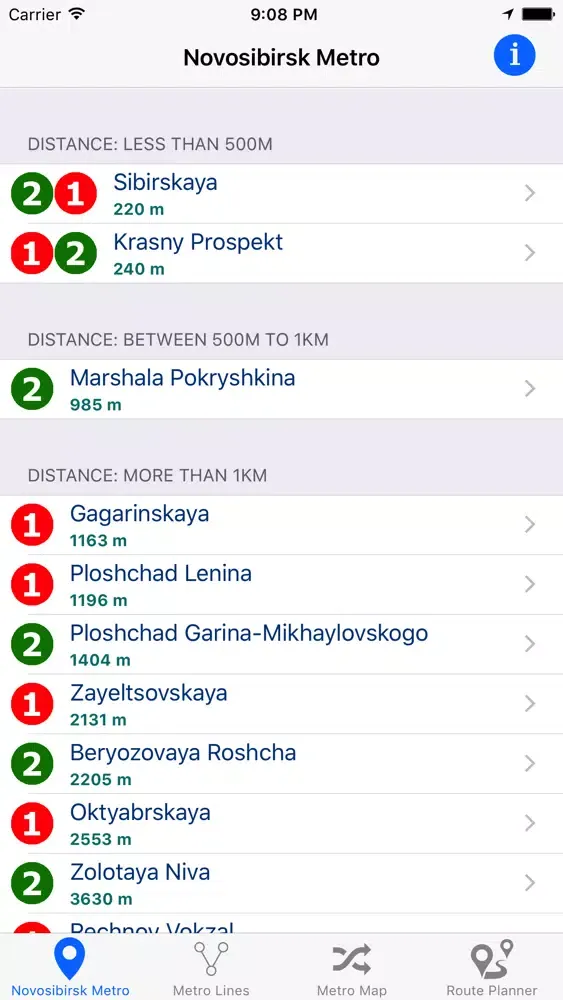 Capturas de pantalla de Novosibirsk Metro