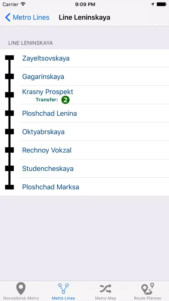 Capturas de pantalla de Novosibirsk Metro