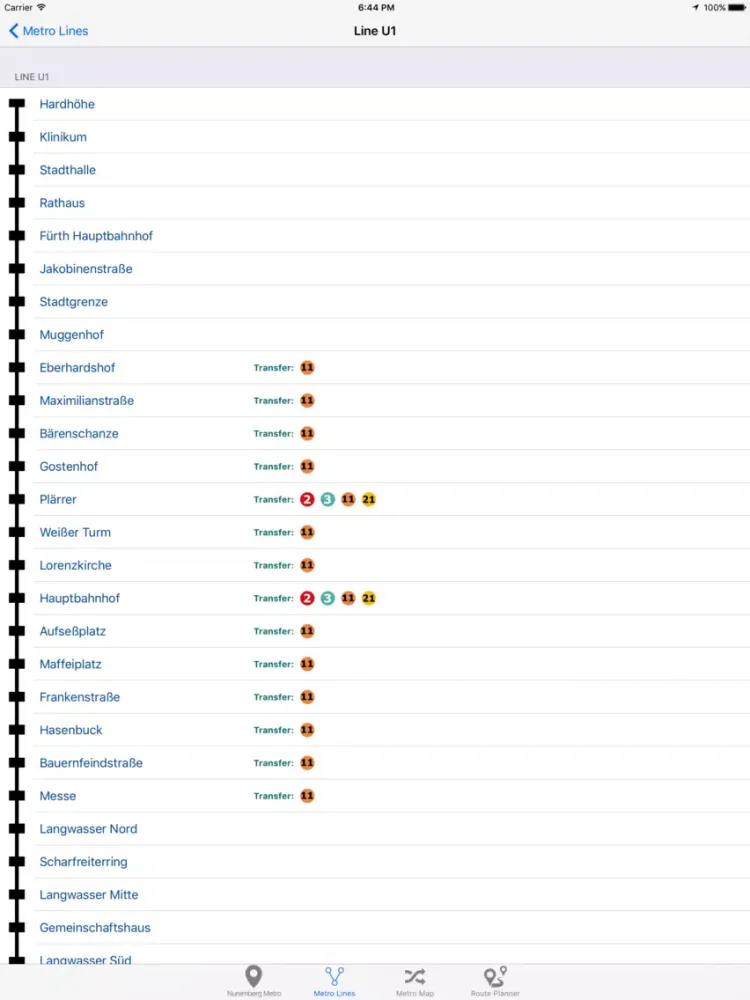 Nuremberg Metro & Subway iPad Screenshots