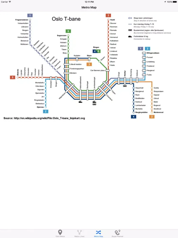 Oslo Metro iPad  Screenshots