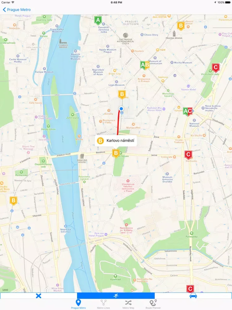 Prague Metro iPad  스크린샷