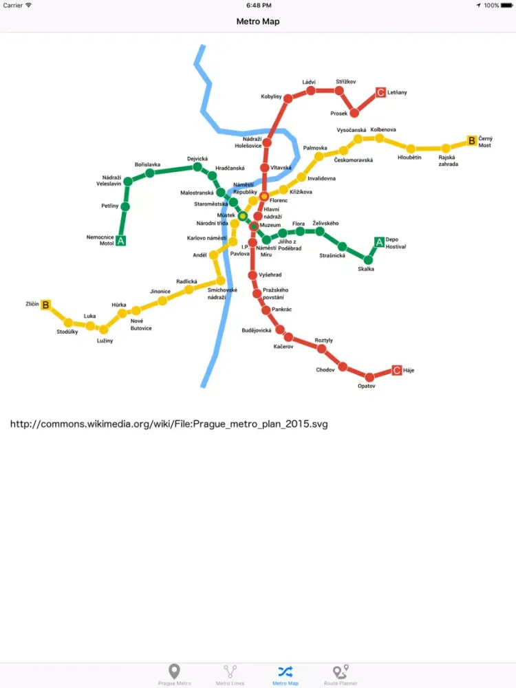 Prague Metro iPad  스크린샷