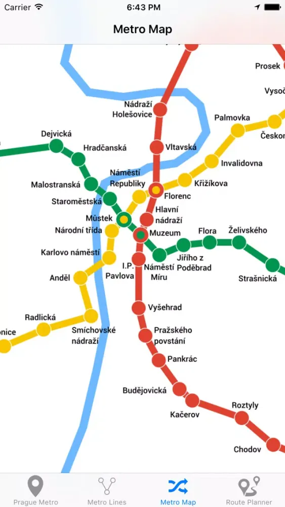 Prague Metro 스크린샷