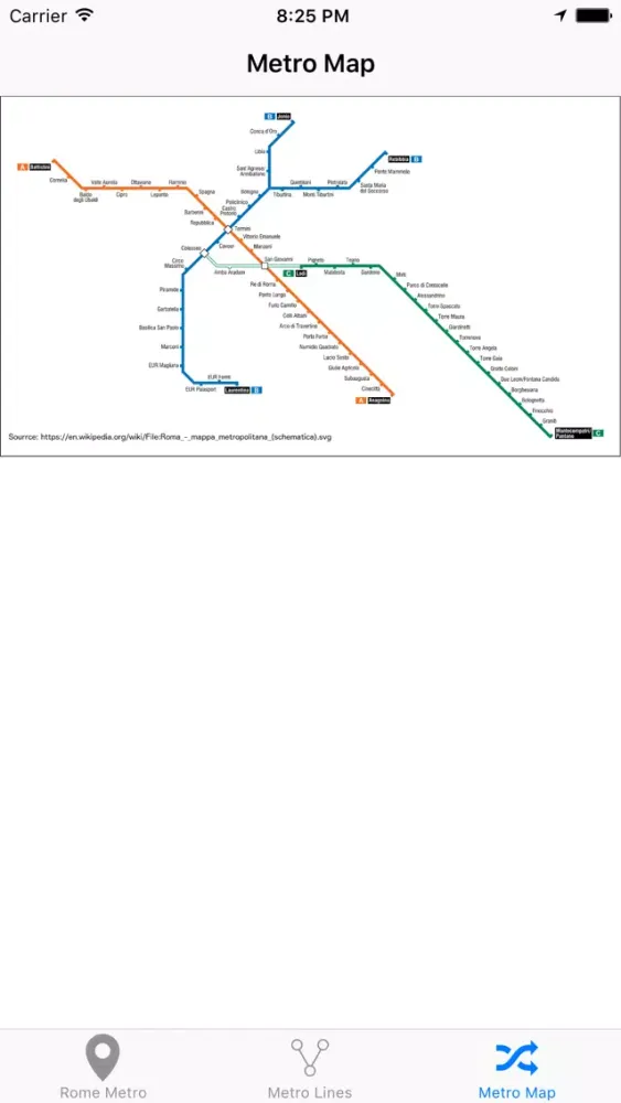 Tangkapan skrin Rome iMetro