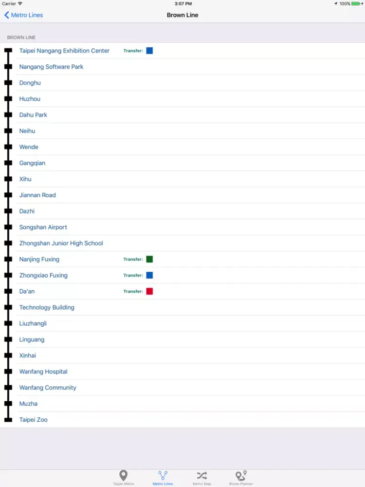 Taipei Metro iPad  Screenshots
