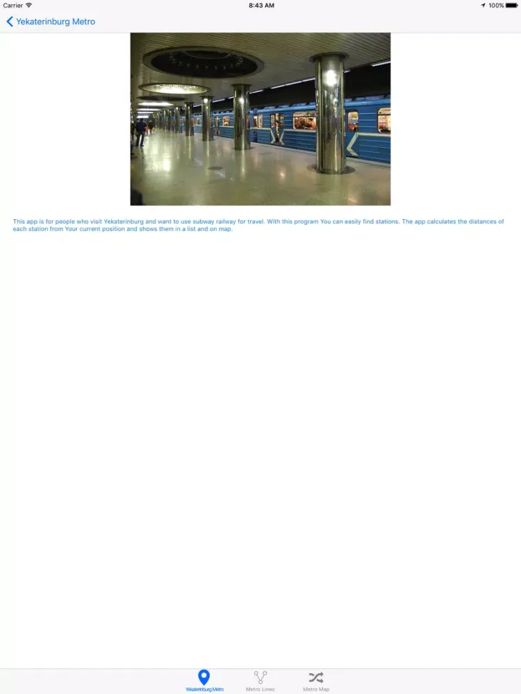 Zrzuty ekranu Yekaterinburg Metro iPad 