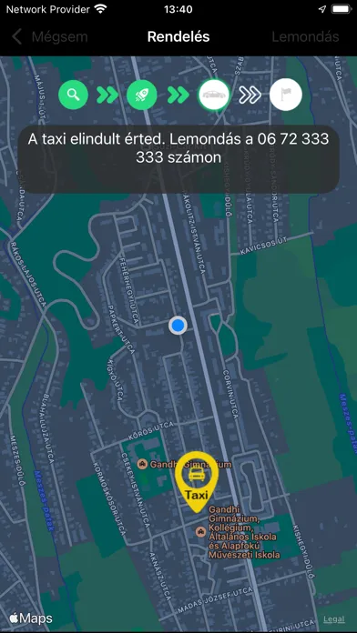 Zrzuty ekranu Taxi rendelés Pécs