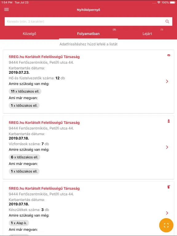 fiREG iPad  Screenshots