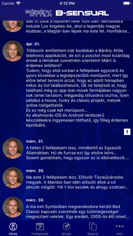 Tangkapan layar Bárány Attila B-Sensual