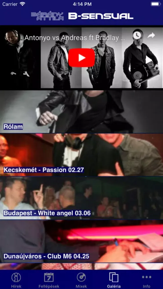 Tangkapan layar Bárány Attila B-Sensual