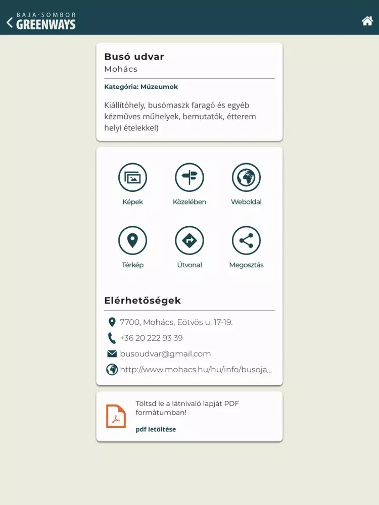 Baja Sombor Greenways iPad  Screenshots