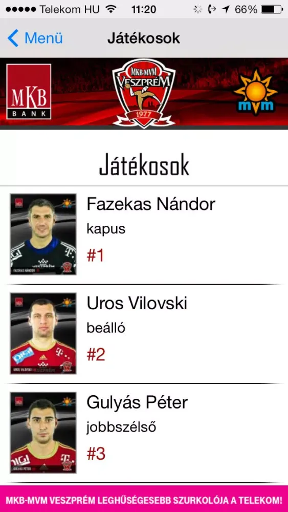 Tangkapan skrin Veszprém KC