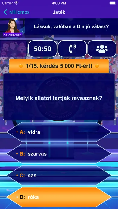 Milliomos سکرین شاٹس