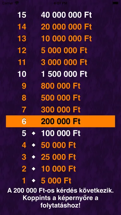 Milliomos سکرین شاٹس