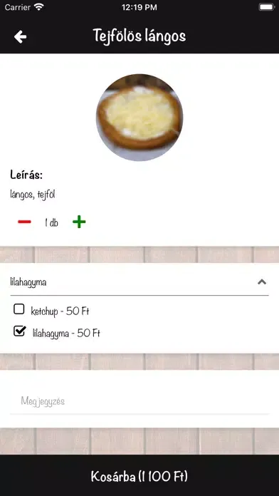 Capturas de tela do Lángos Kuckó