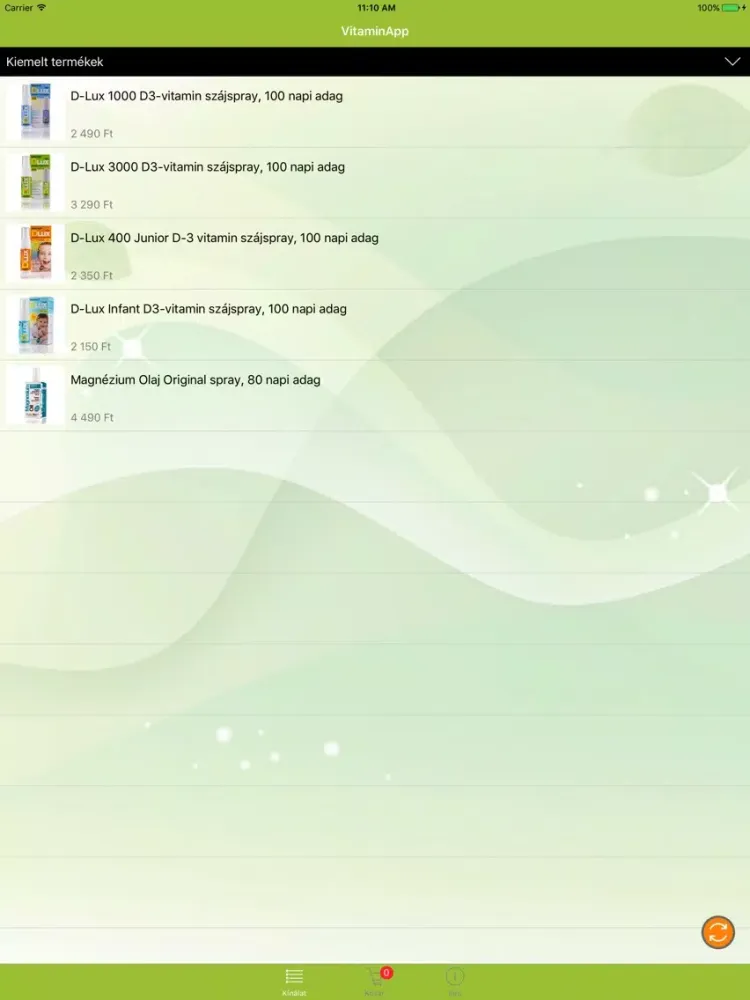 Capturas de tela do VitaminApp iPad 
