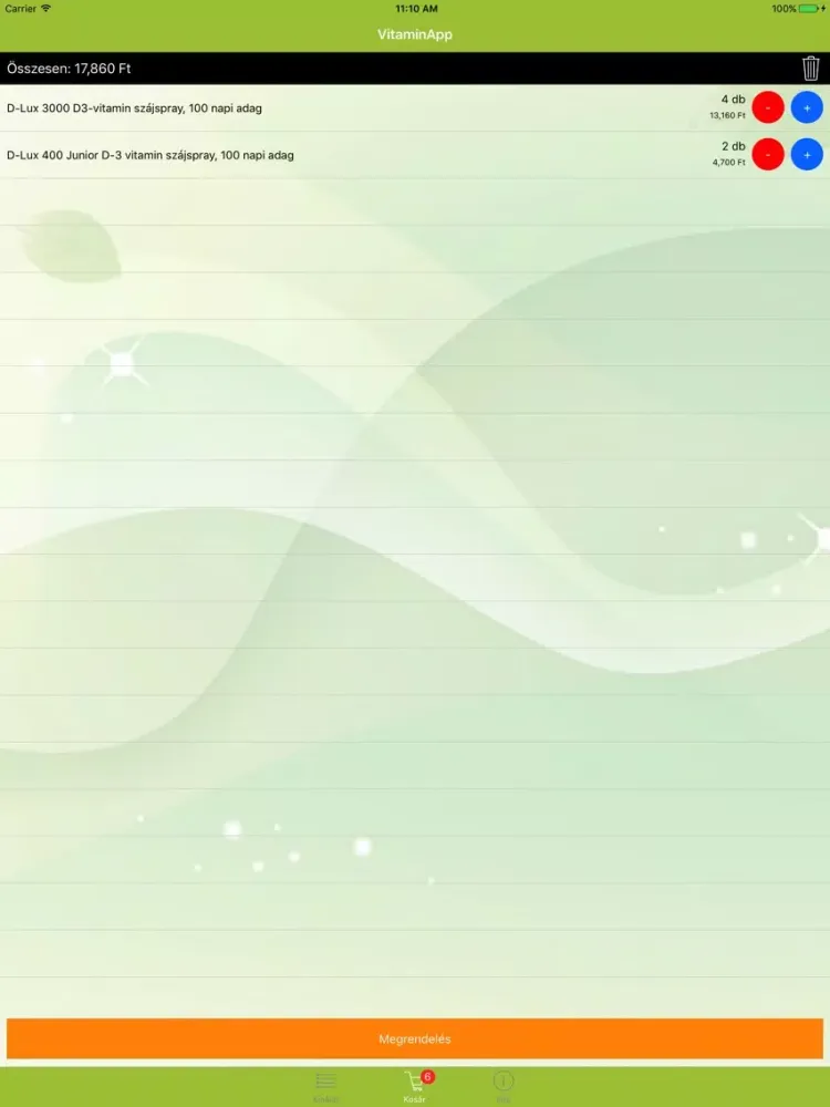Capturas de tela do VitaminApp iPad 