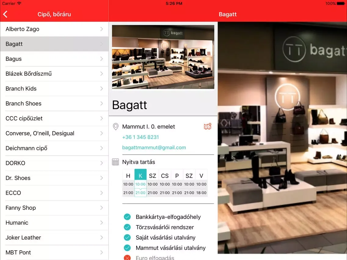 Tangkapan layar Mammut iPad 