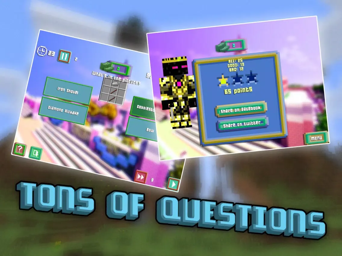 Captures d'écran de Quiz for Minecraft Fans iPad 