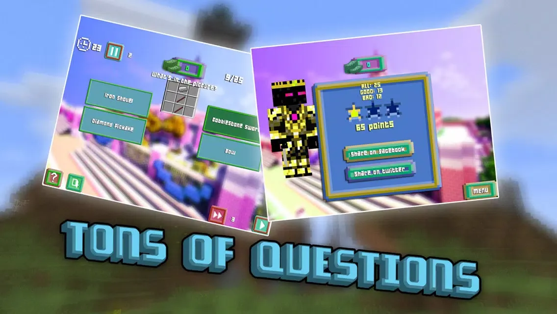 Captures d'écran de Quiz for Minecraft Fans