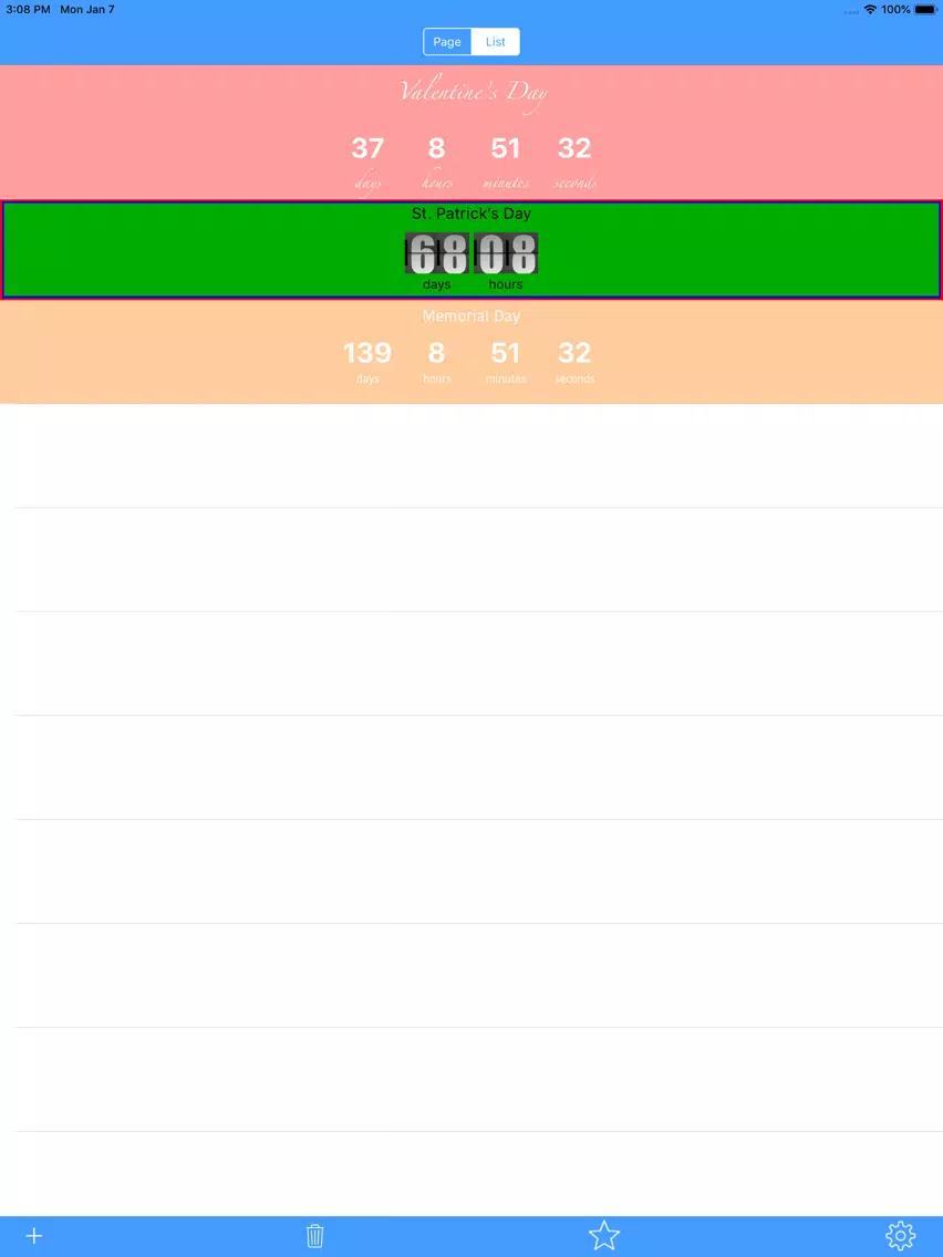 Final Countdowns iPad  سکرین شاٹس