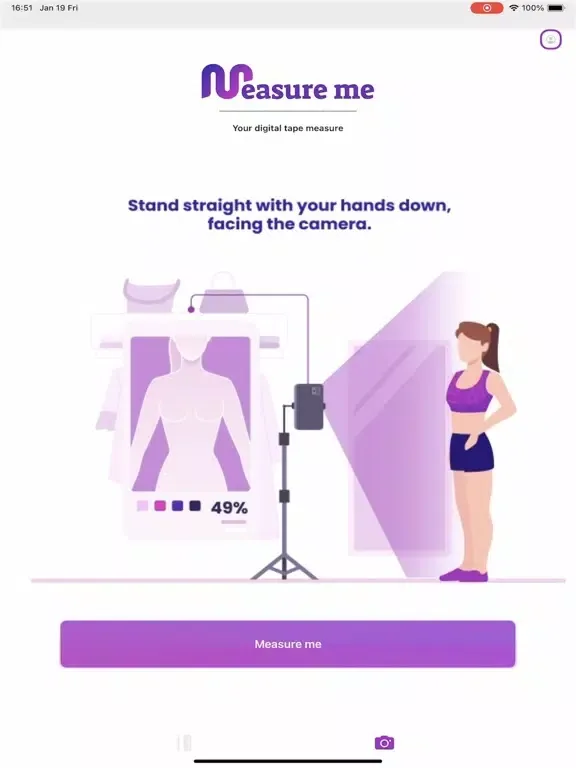 Ảnh chụp màn hình của Measure.Me: Measure body size iPad 