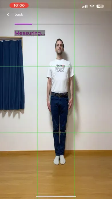 Ảnh chụp màn hình của Measure.Me: Measure body size
