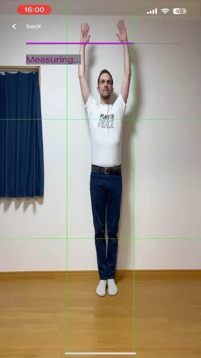 Ảnh chụp màn hình của Measure.Me: Measure body size