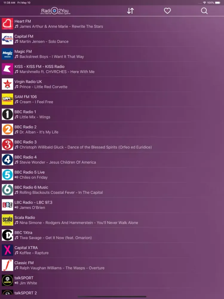 Captures d'écran de Radio2You PRO - United Kingdom iPad 